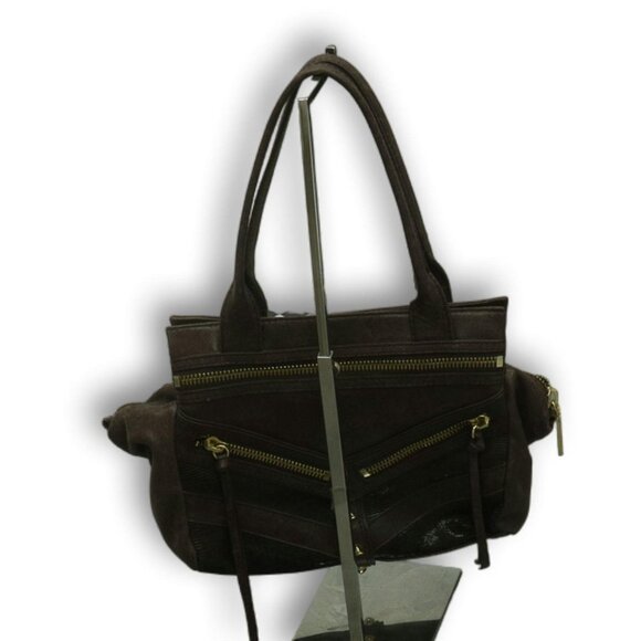 GUC Botkier Trigger Premium Leather Satchel Studded Medium Size Shoulder Bag - Picture 4 of 5